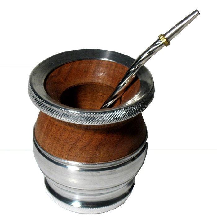 ARGENTINA MATE GOURD ALGARROBO YERBA TEA BOMBILLA KIT DIET DETOX DRINK NEW 0233