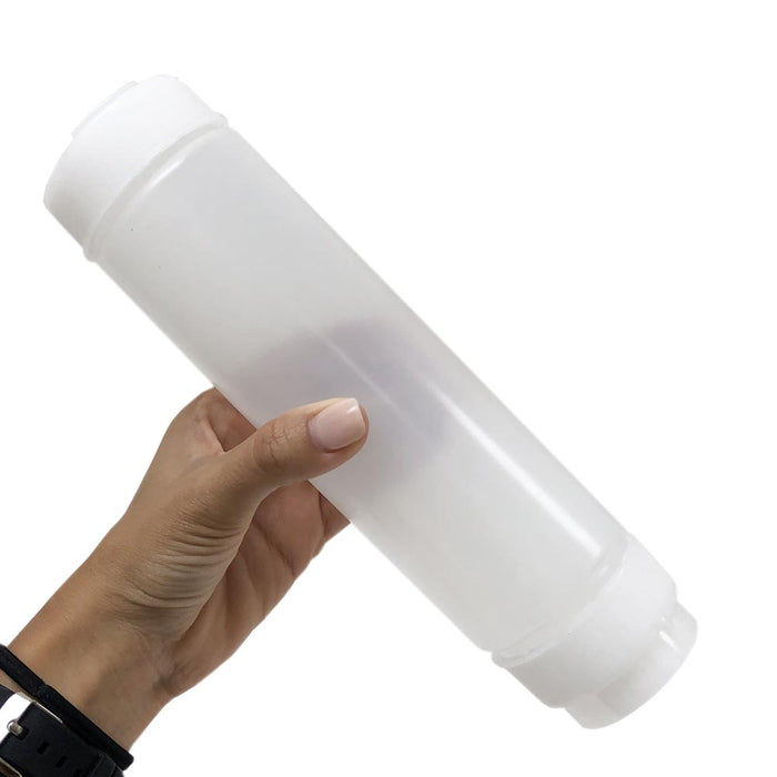 6 Pc Clear Squeeze Bottle 16 Oz FIFO Dispenser Valve Top Condiments Dressing Oil