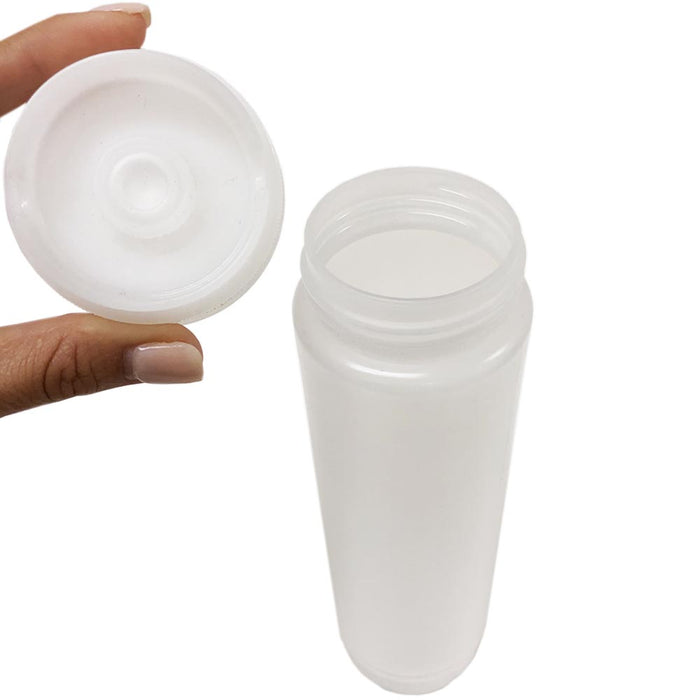 6 Pc Clear Squeeze Bottle 16 Oz FIFO Dispenser Valve Top Condiments Dressing Oil