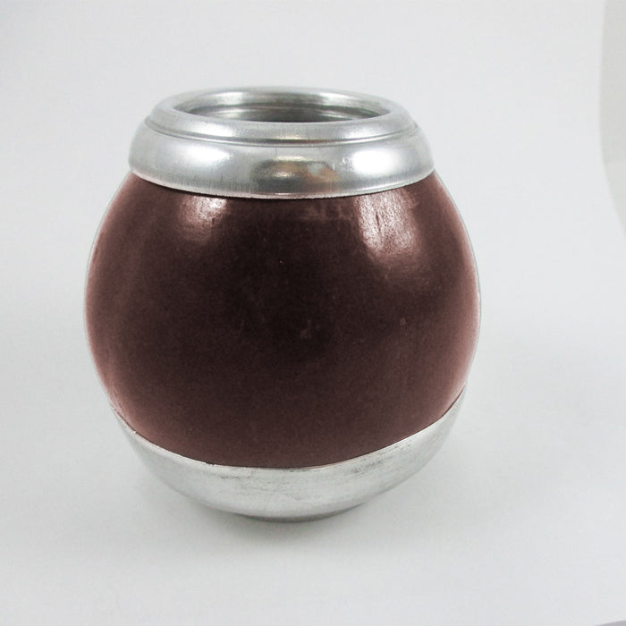 ARGENTINA MATE GOURD CUP YERBA TEA WITH STRAW BOMBILLA ARTISAN HANDMADE NEW 9518