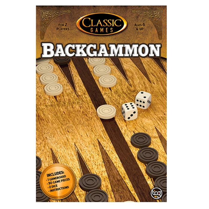 Classic Backgammon Board Game Set Traditional Modern Collector Home Family Night