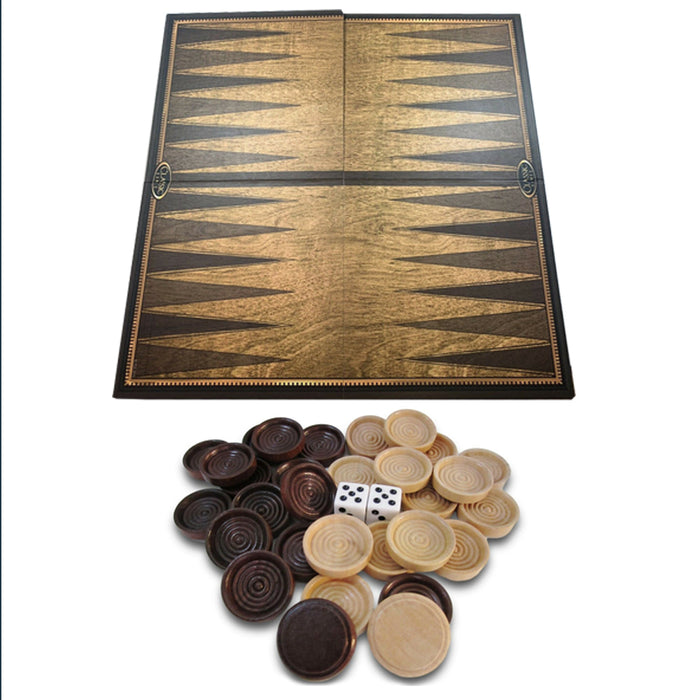 Classic Backgammon Board Game Set Traditional Modern Collector Home Family Night