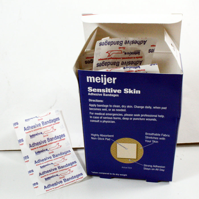 200 Round Adhesive Bandage Bands Cut Fabric Spot Medical 1" Latex Free Box Safe