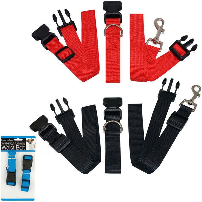 Adjustable Waist Belt Dog Leash Hands Free Pet Lead For Jogging Walking Running