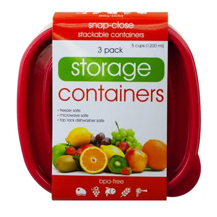 6 Pk Food Storage Containers Lids Reusable Meal Prep Microwavable BPA Free