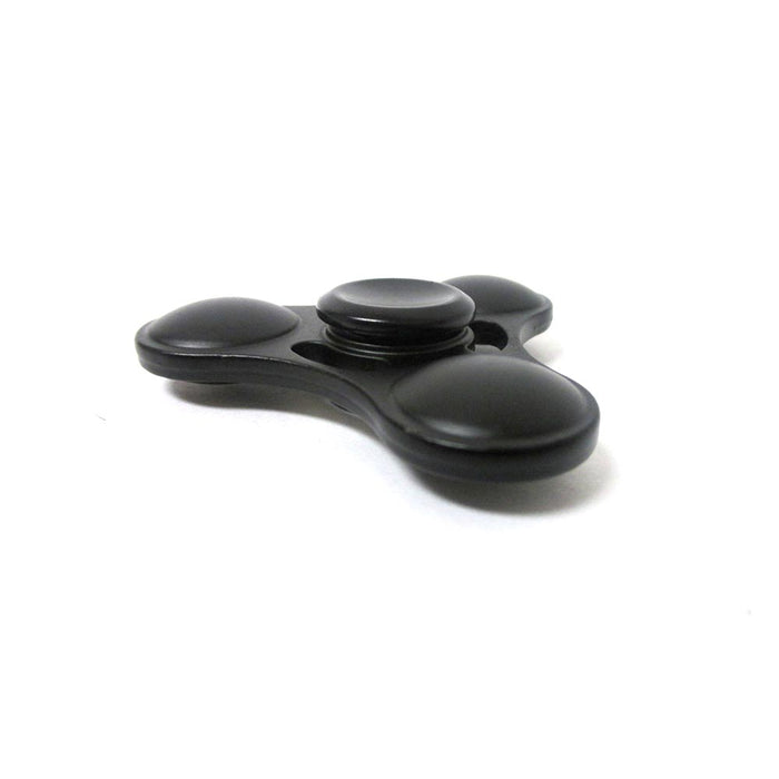 Tri Fidget Hand Spinner Black Metal Finger Toy EDC Focus ADHD Anxiety Relief DIY