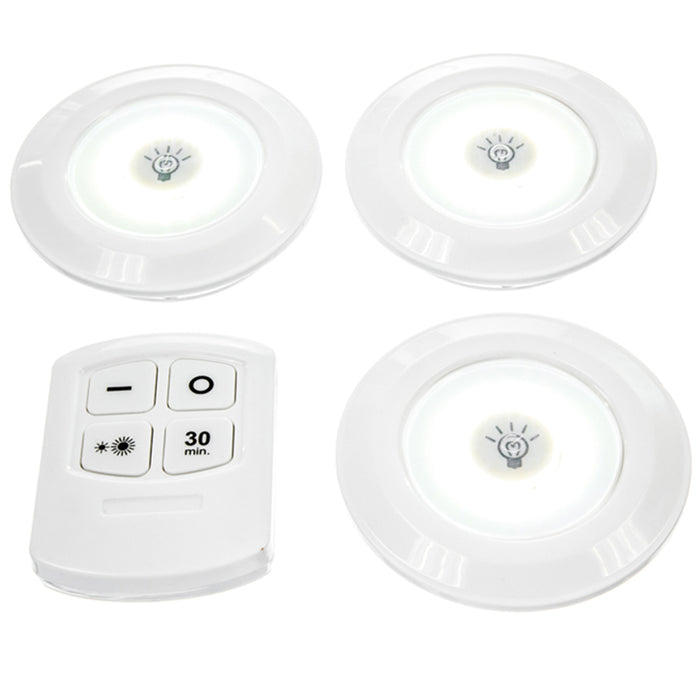 6 Accent Lights Portable COB LED Remote Control Wireless Closet Lighting Kitchen