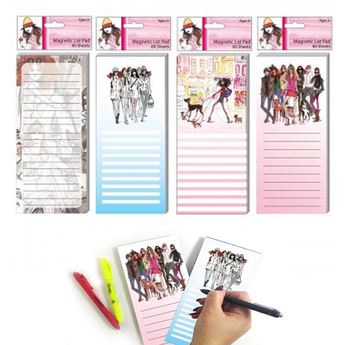 4 Magnetic Fashion Note Pad Grocery Shopping To Do List Memo Refrigerator Magnet