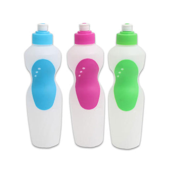 6Pc Sports Water Bottle Drinking Gym Container Bike Cycling Run Zip Stream 22Oz