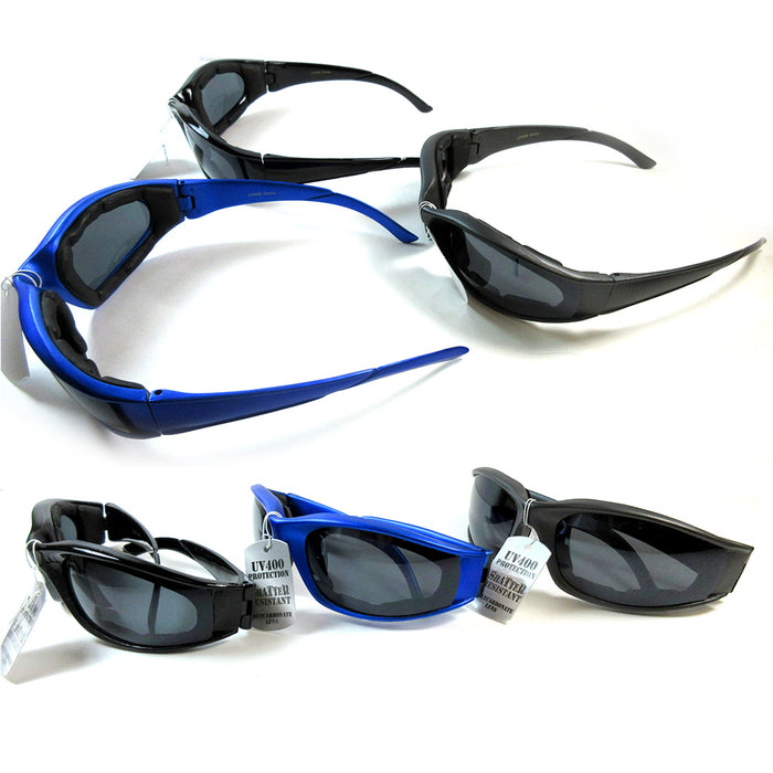 2X Mens Sports Sunglasses Padded Cushion Wrap Frame Sun Shades Eyewear Glasses