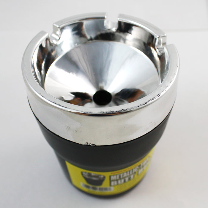 Metallic Top Butt Bucket Car Cigarette Ashtray Extinguish Odor Remover Container