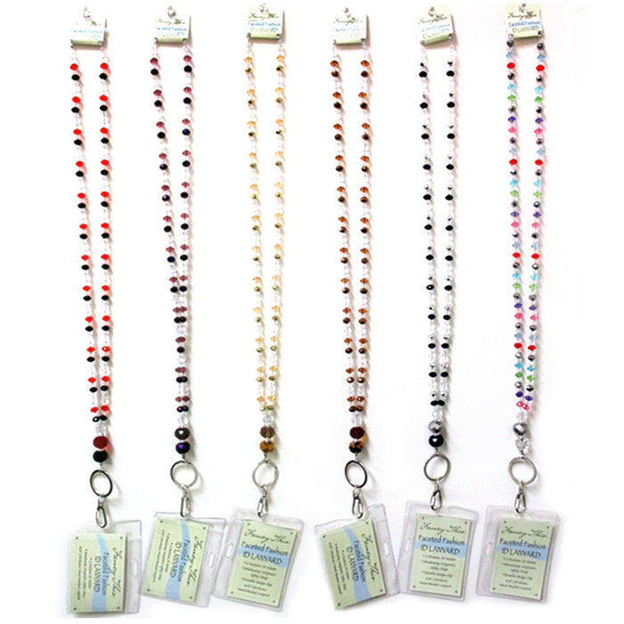Beaded Badge Lanyard Necklace ID Card Holders Clip Necklace Name Badge Nurse