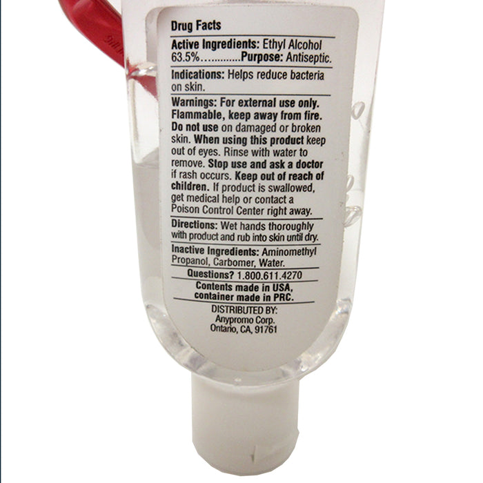 3 PC Hand Sanitizer Gel Bottles Kills Germs Travel Size Sanitizer With Carabiner
