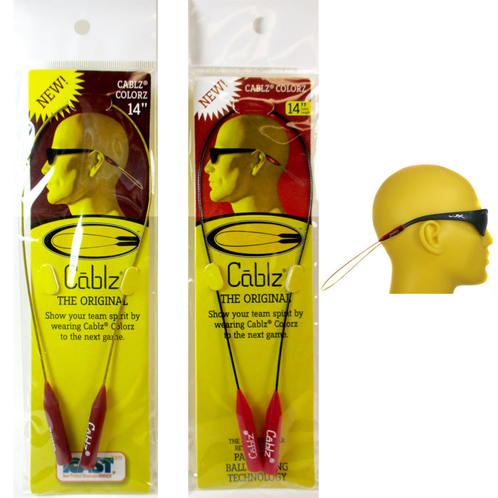 2 CABLZ Sunglasses Glasses Holder Original 14" Adjustable Eyewear Retainer Sport