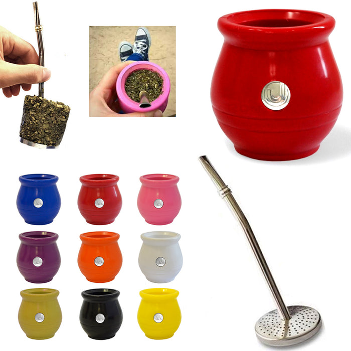 Mate Urbano Gourd Stainless Steel Bombilla Straw Filter Yerba Remover Modern New