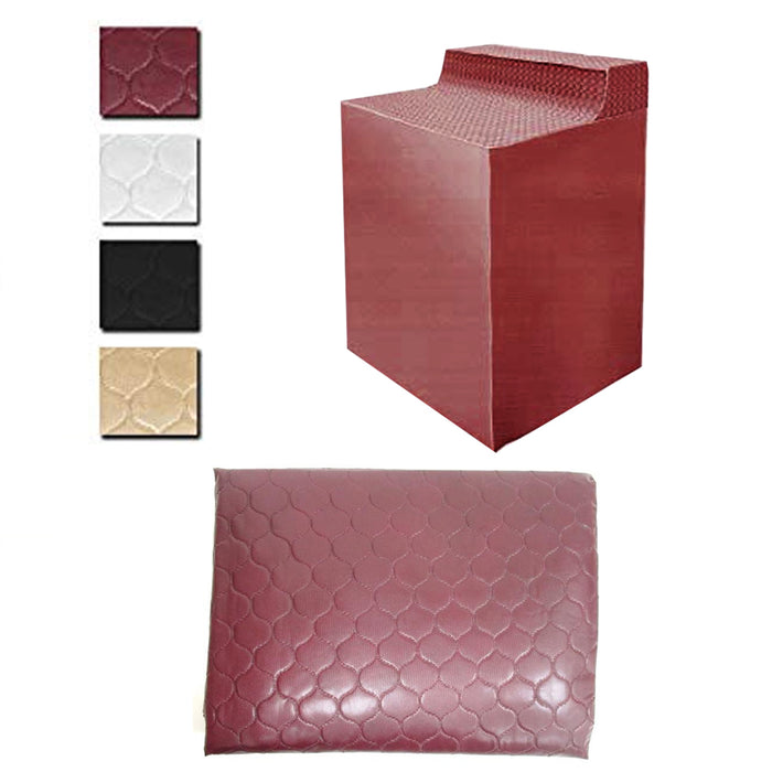 Quilted Fabric Washing Machine Cover Dust Free Appliance Cover Colors 30"x29"x42