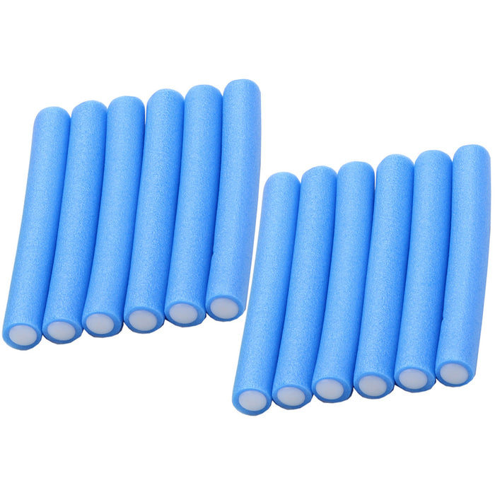 12 Hair Rollers Perm Rods Flexi Curlers Soft Foam Bend Curls Tool Salon Styling