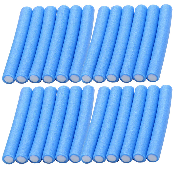 24 Hair Rollers Perm Rods Flexi Curlers Soft Foam Bend Curls Tool Salon Styling