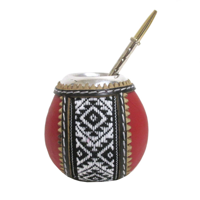 ARGENTINA MATE GOURD YERBA TEA WITH STRAW BOMBILLA KIT DIET HEALTHY DRINK 0218 R