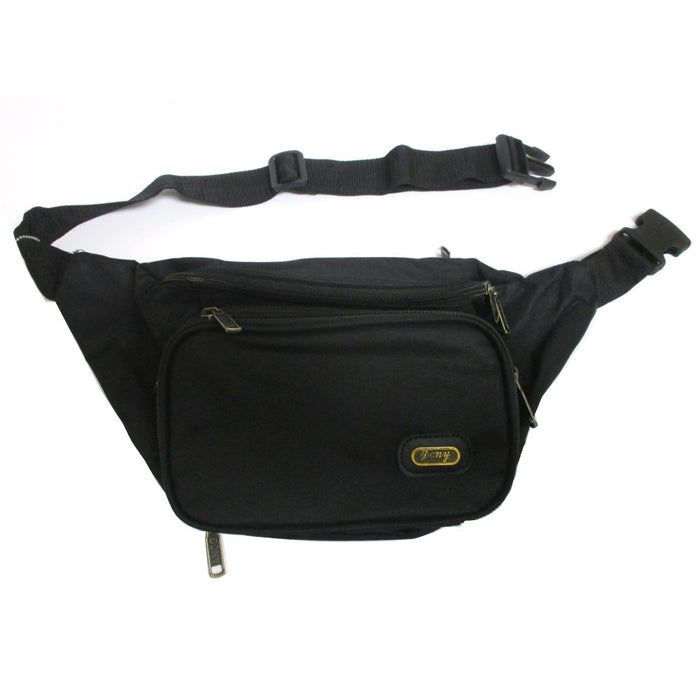 Fanny Pack Waist Bag Adjustable Traveling Pouch Sports Men Women Hip Purse Black