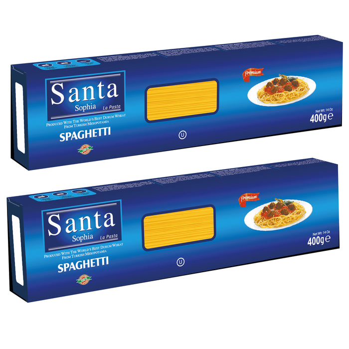 2 Packs Spaghetti Pasta Noodles Kitchen 400g Italian Meal Dinner Durum Wheat