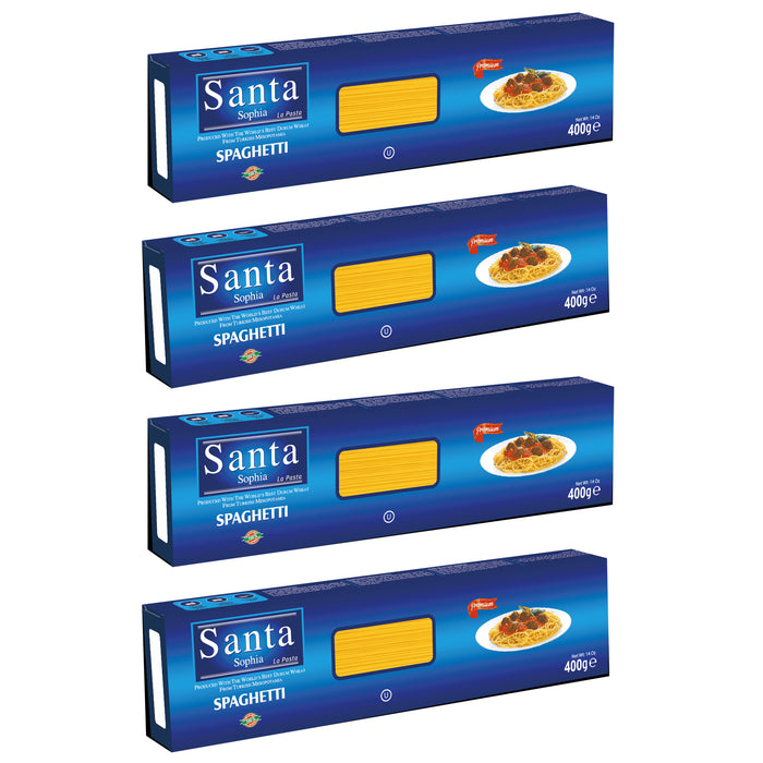 4 Pk Pasta Spaghetti Noodles Italian Dinner Meal 400g High Quality Durum Wheat