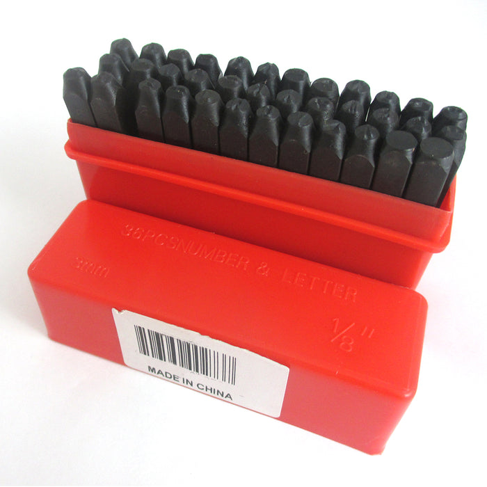 3mm Metal Marking Stamps Set Alphabet Hand Punch Numbers Punching Tool Jewelry