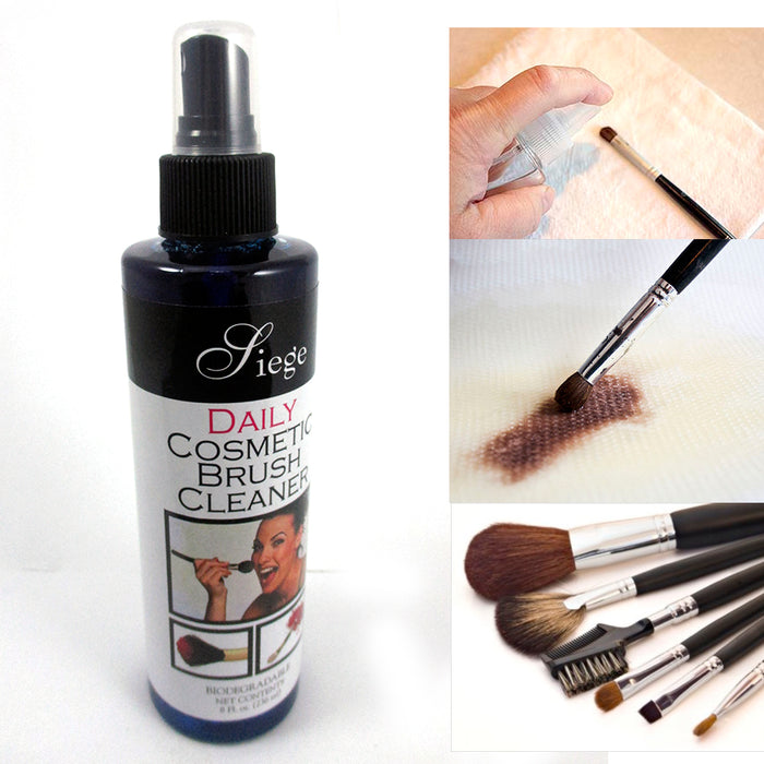 2 Cosmetic Brush Spray Cleaner Make Up Remover 8 Oz Liquid Cleanser Professional