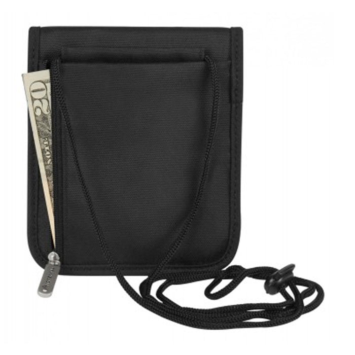Travelon ID Boarding Pass Holder Snap Closure Secure Passport Travel Wallet Neck