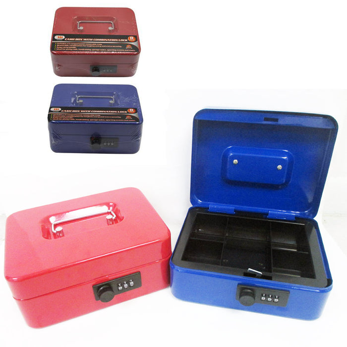 Metal Cash Box Security Safe Combination Lock Case Small Gun Jewelry Money Box