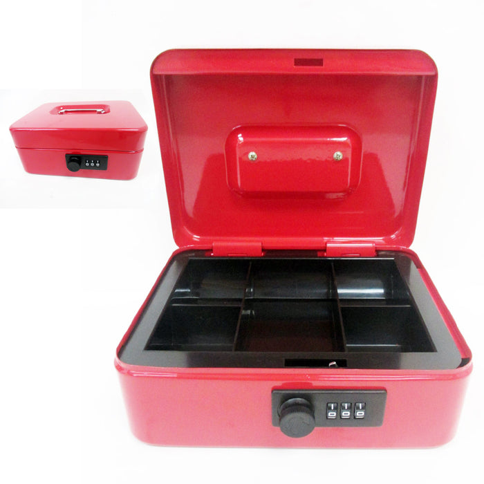 Metal Cash Box Security Safe Combination Lock Case Small Gun Jewelry Money Box