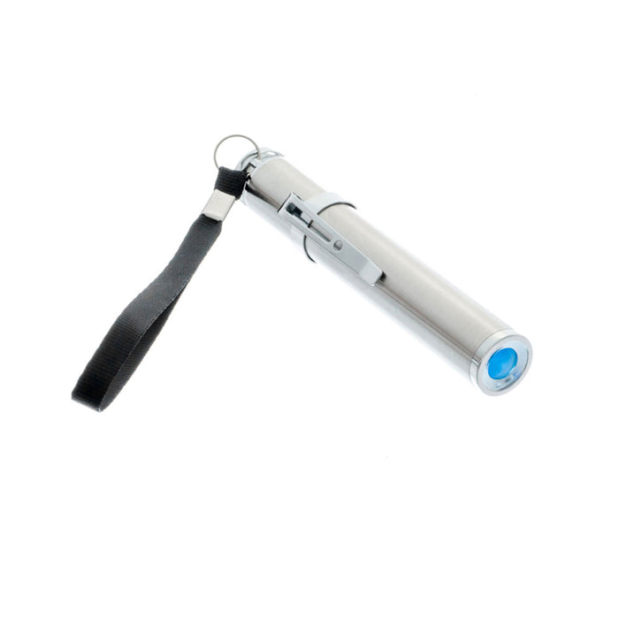 365nm Stainless Steel UV LED Flashlight Mini Detector Lamp Torch Ultra Violet !!