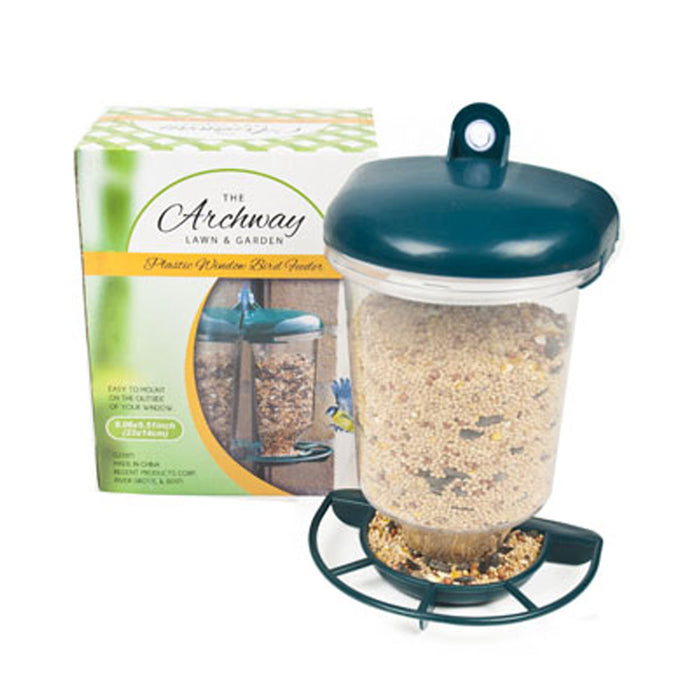1 Bird Feeder Window Suction Cup Strong Clear Plastic All Weather Birds Feeding