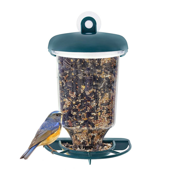 1 Bird Feeder Window Suction Cup Strong Clear Plastic All Weather Birds Feeding