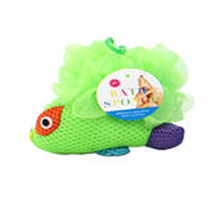 2 Kids Mesh Sponge Bath Scrub Toy Pouf Puff Sponges Stuffed Animal Shower Loofah