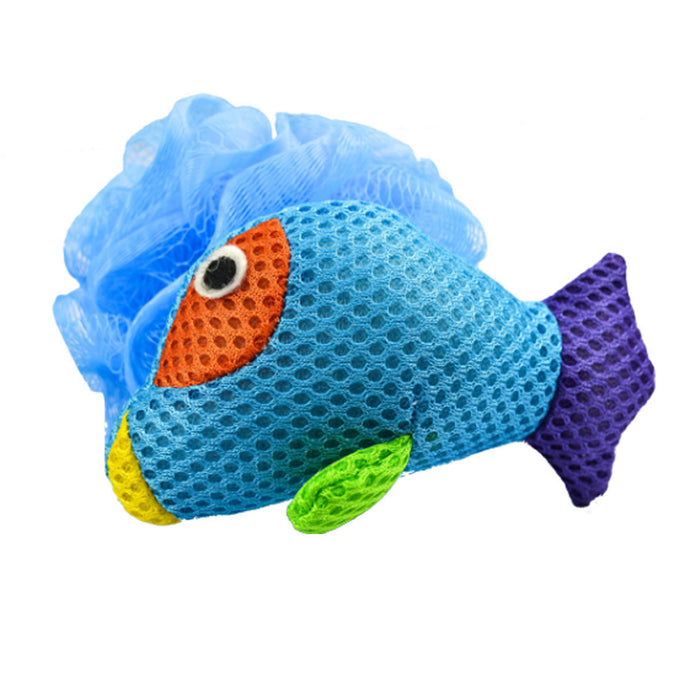 8 Baby Bath Scrub Toy Kids Sponges Mesh Sponge Puff Stuffed Animal Shower Loofah