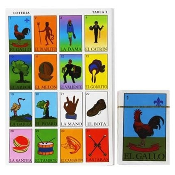Jumbo Game Mexican Bingo Spanish Lottery 10 Boards 54 Playing Cards Gift