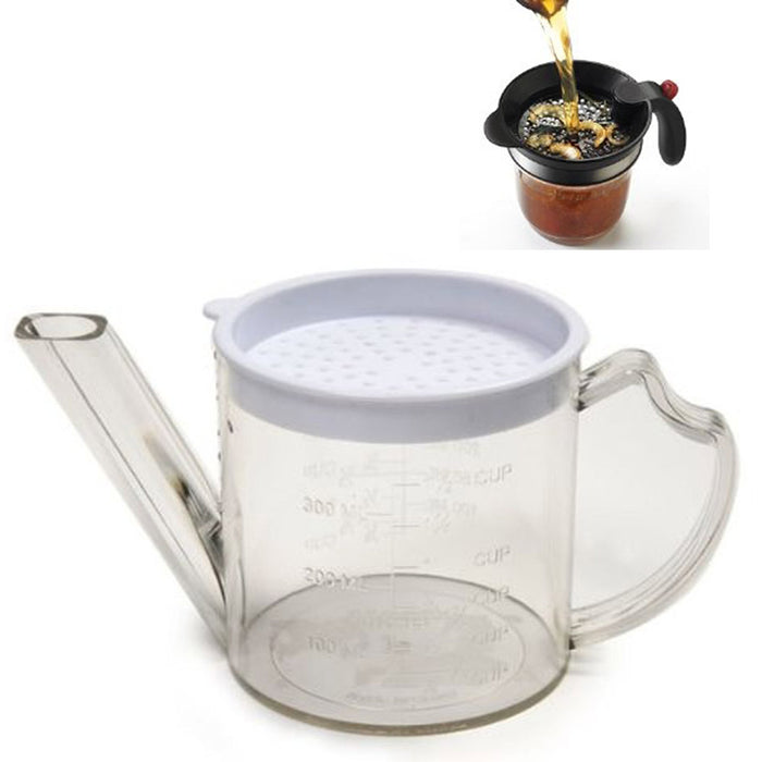 Gravy Separator 1 3/4 Cup Measurer Fat Juice Stock Strainer Dripless Spill Spout