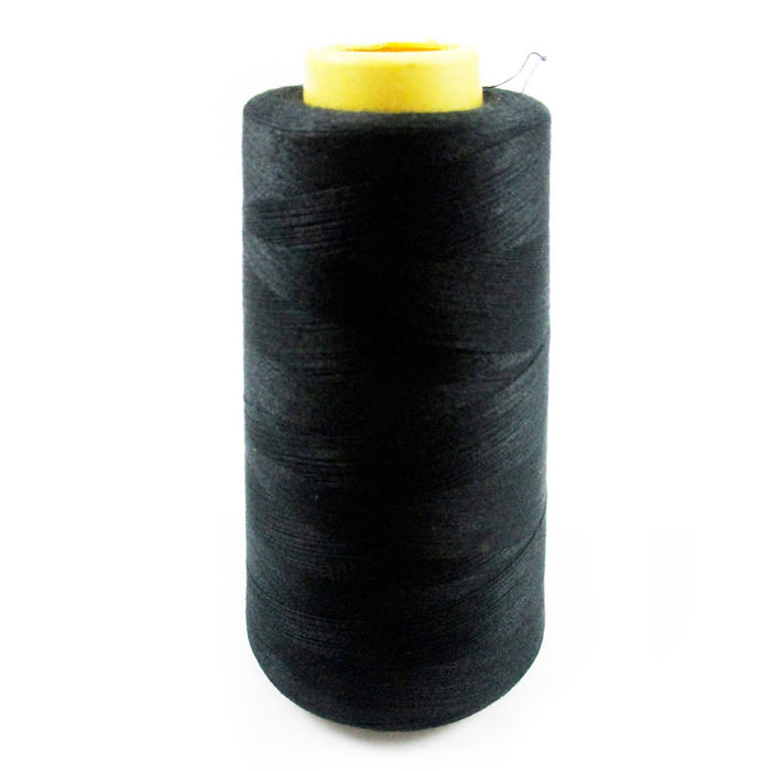 Black Thread Sewing String Seam Spool 3000 Yard 100% Polyester Upholstery Serger