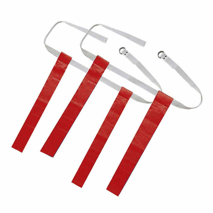 1 Flag Football Belt Set Adjustable Kids Adult Fun Game Belt Foot Ball Red Kit