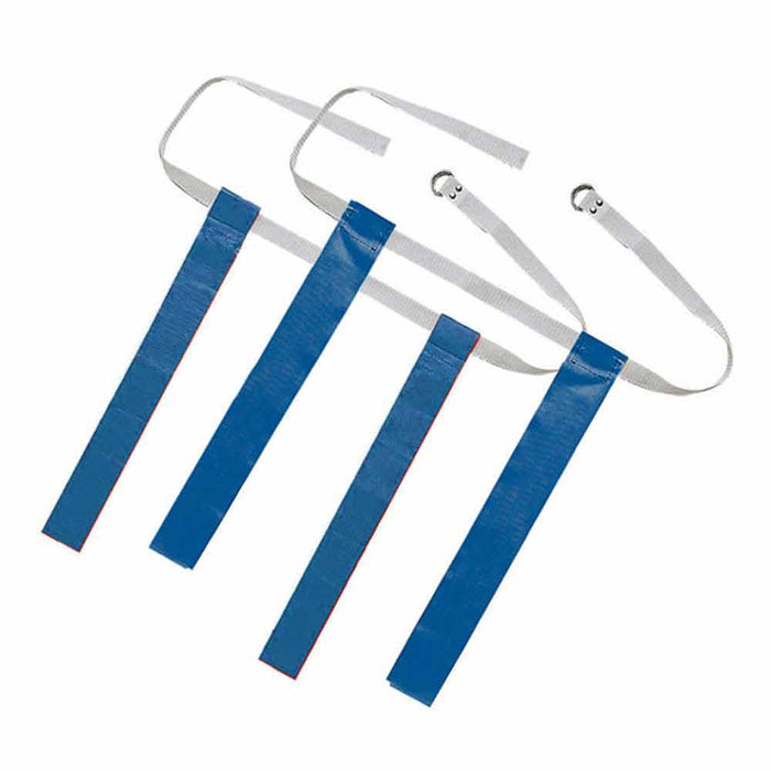 1 Flag Football Belt Set Adjustable Kids Adult Fun Game Belt Foot Ball Blue Kit