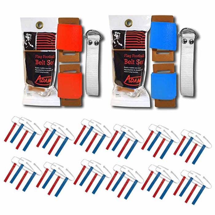 12 Flag Football Belt Set Adjustable Kids Adult Fun Game Belt Foot Ball Kit New