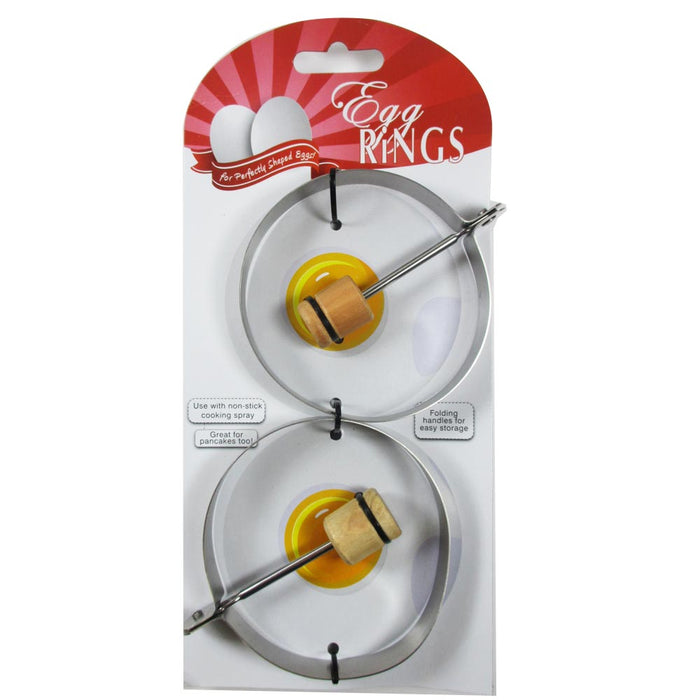 2 Pc Egg Ring Round Non Stick 3.5" Mold Pancake Breakfast Cooking Kitchen Tool
