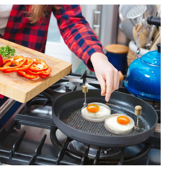 2 Pc Egg Ring Round Non Stick 3.5" Mold Pancake Breakfast Cooking Kitchen Tool