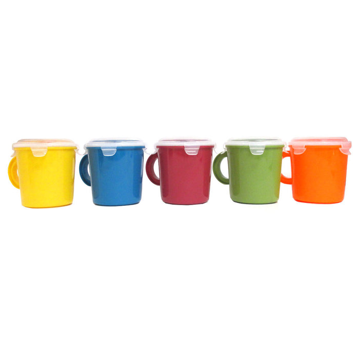 3 BPA Free Food Containers Meal Prep Soup Mug Lid Reusable Microwavable Plastic