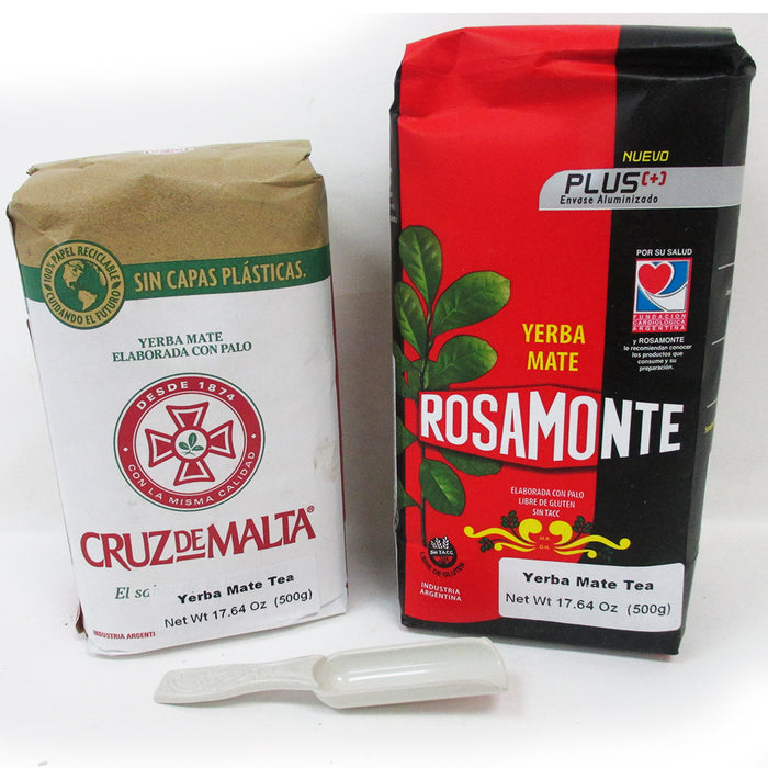 Argentina Mate Gourd Cup Straw Bombilla Yerba Rosamonte Cruz DeMalta Tea Bag Kit