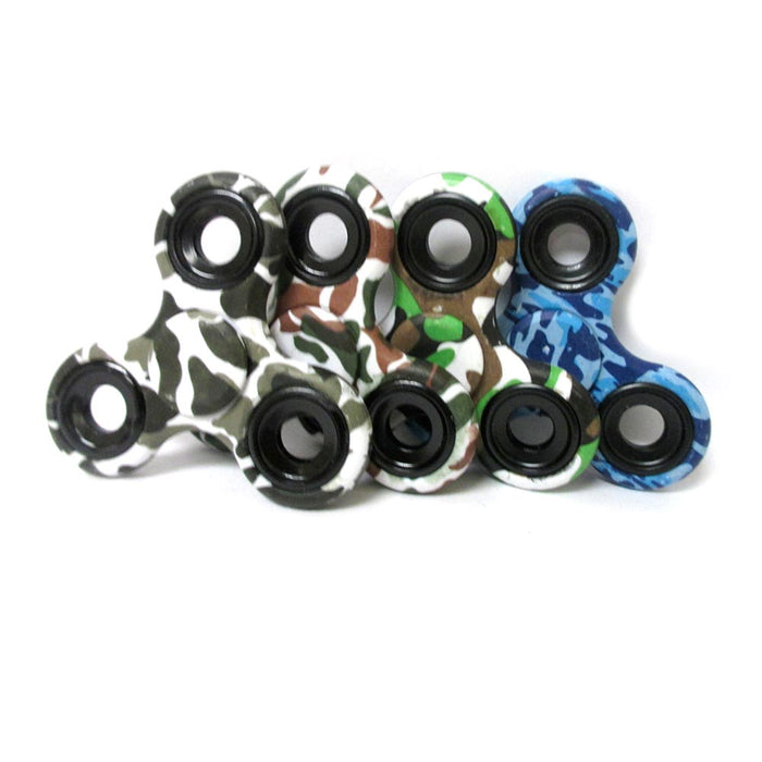 12 Gyro Camo Tri-Spinner Fidget Toy Camouflage EDC Finger Spin Desk Focus ADHD