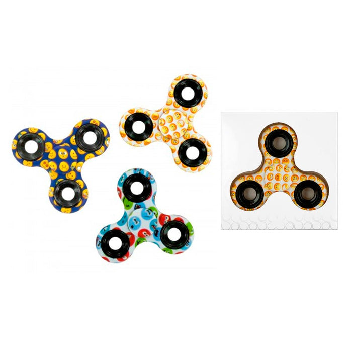 12 Emoji Gyro Tri-Spinner Fidget Toy Emoticon EDC Finger Spinner Desk Focus ADHD