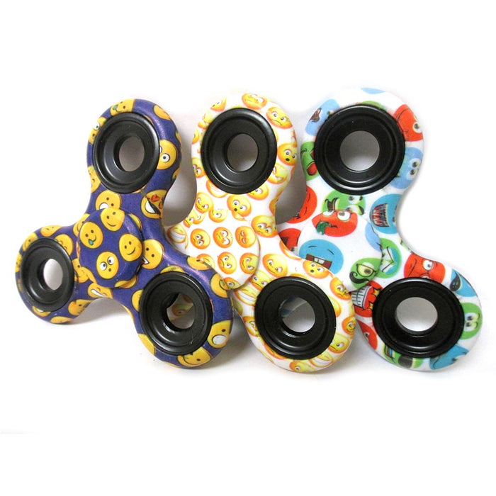 1 x Emoji Fidget Tri Spinner Hand Stress Relief ADHD Manipulative Play Desk Toy