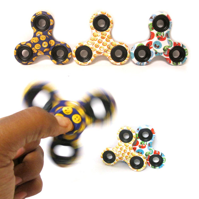 1 x Emoji Fidget Tri Spinner Hand Stress Relief ADHD Manipulative Play Desk Toy